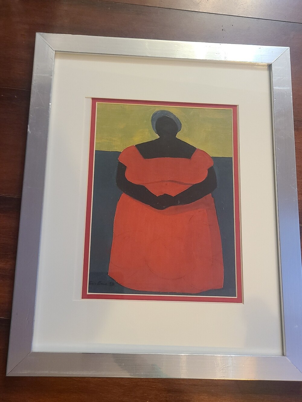 Jonathan Green "The Singer" Framed Art Print 1985 Gullah Art Lowcountry Decor
